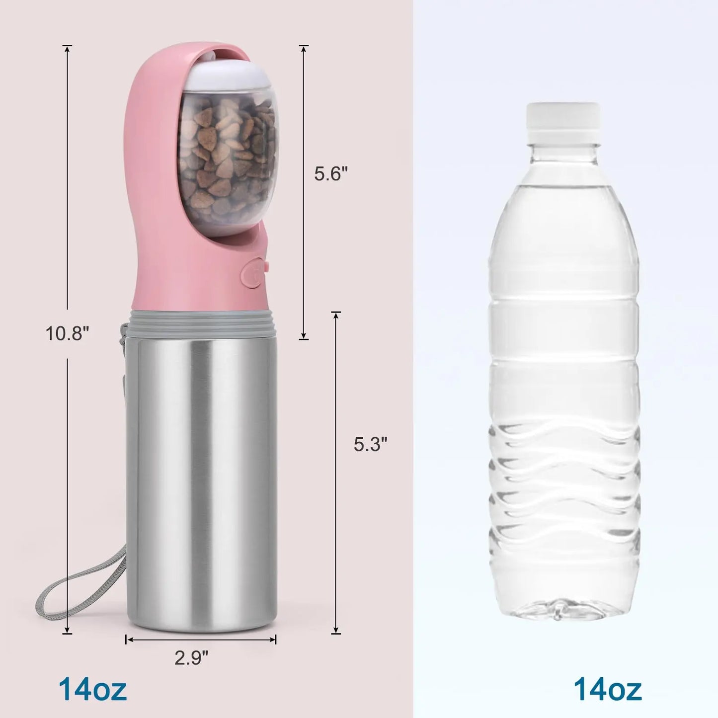 Portable dog water bottle with food My Store