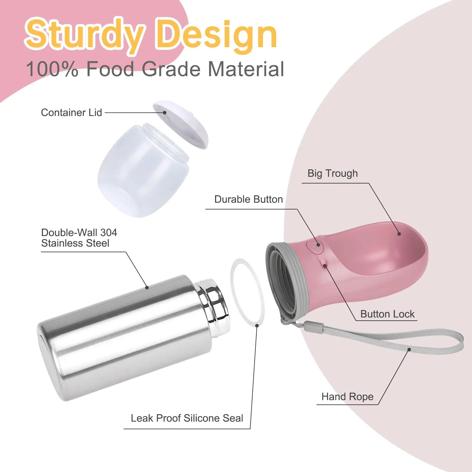 Portable dog water bottle with food My Store