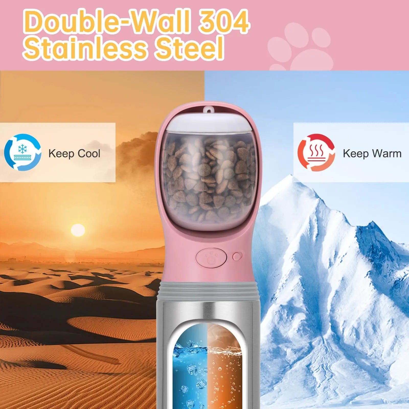Portable dog water bottle with food My Store