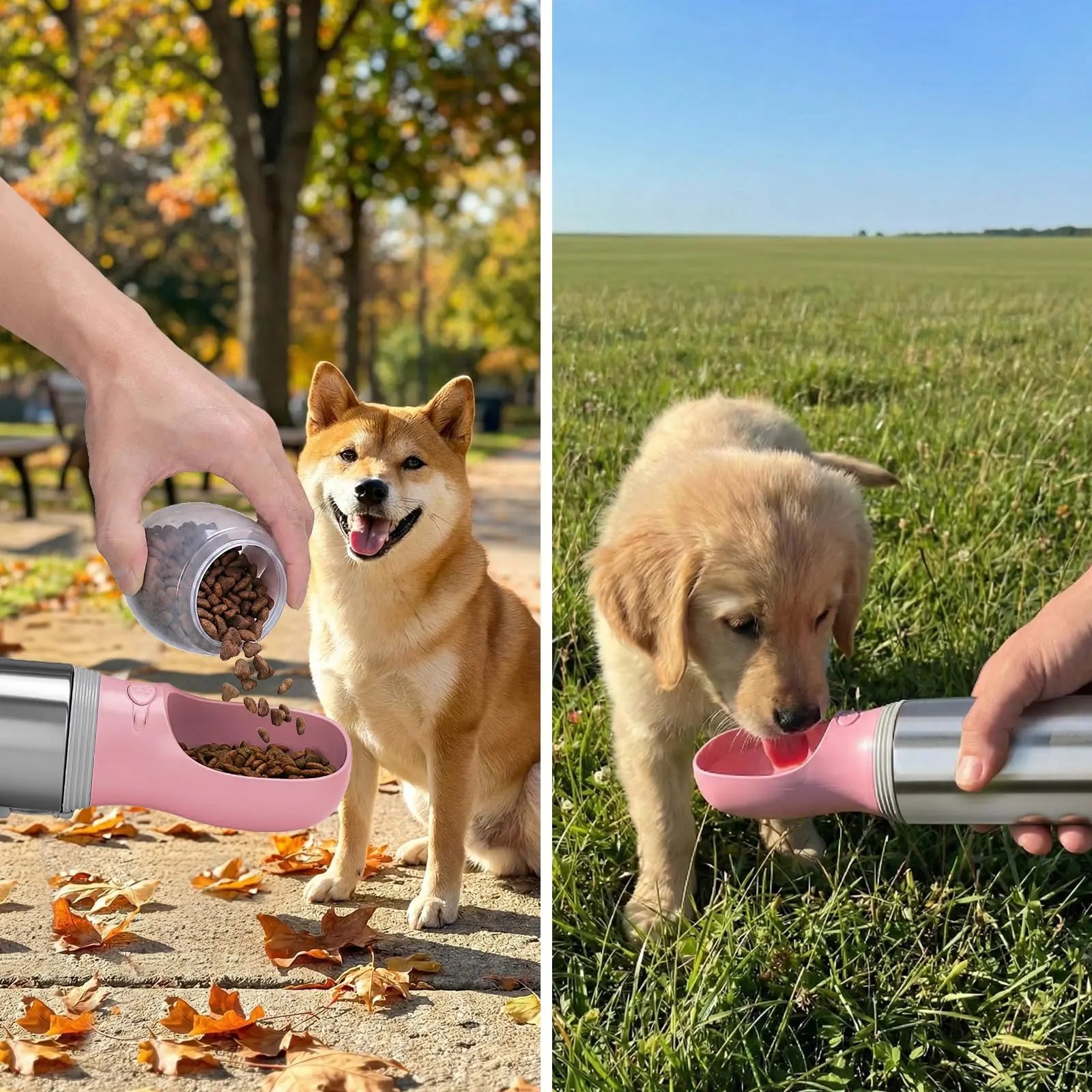 Portable dog water bottle with food My Store